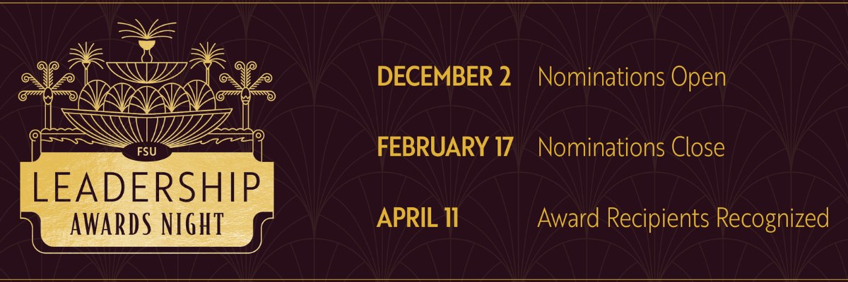 Leadership Awards Night open now until February 17th 