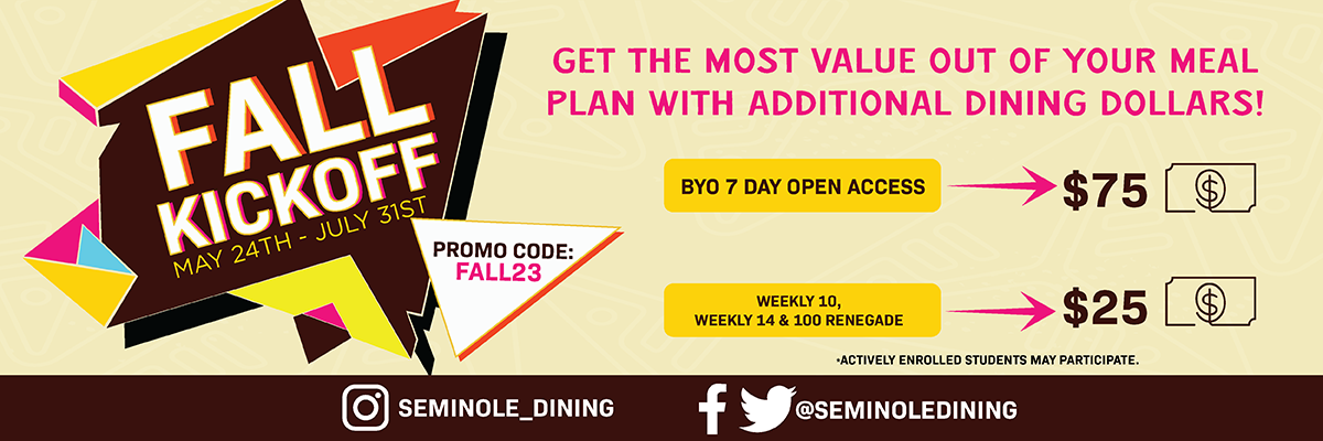 Get Bonus Dining Dollars with Select Meal Plans