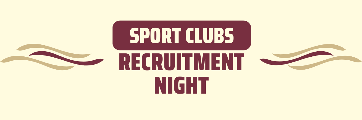 Sport Clubs Recruitment Night Banner
