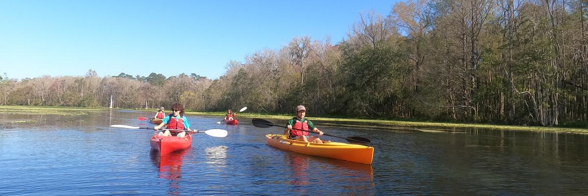 Kayakng on the Wacissa River
