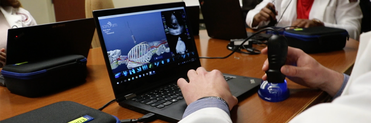 Computer with ultrasound technology software