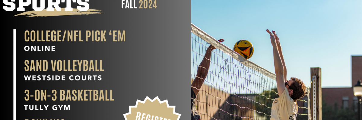 Flyer for Intramural Sports Registration