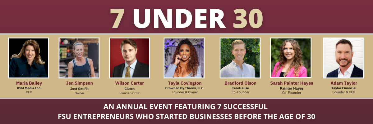 Attend the annual 7 Under 30 Speaker Series featuring alumni entrepreneurs