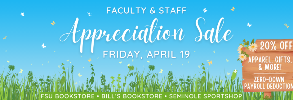 Spring Faculty and Staff Appreciation Day Sale Banner