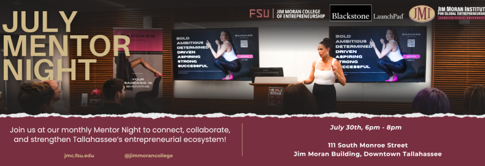 Jim Moran College Monthly Mentor Night Graphic